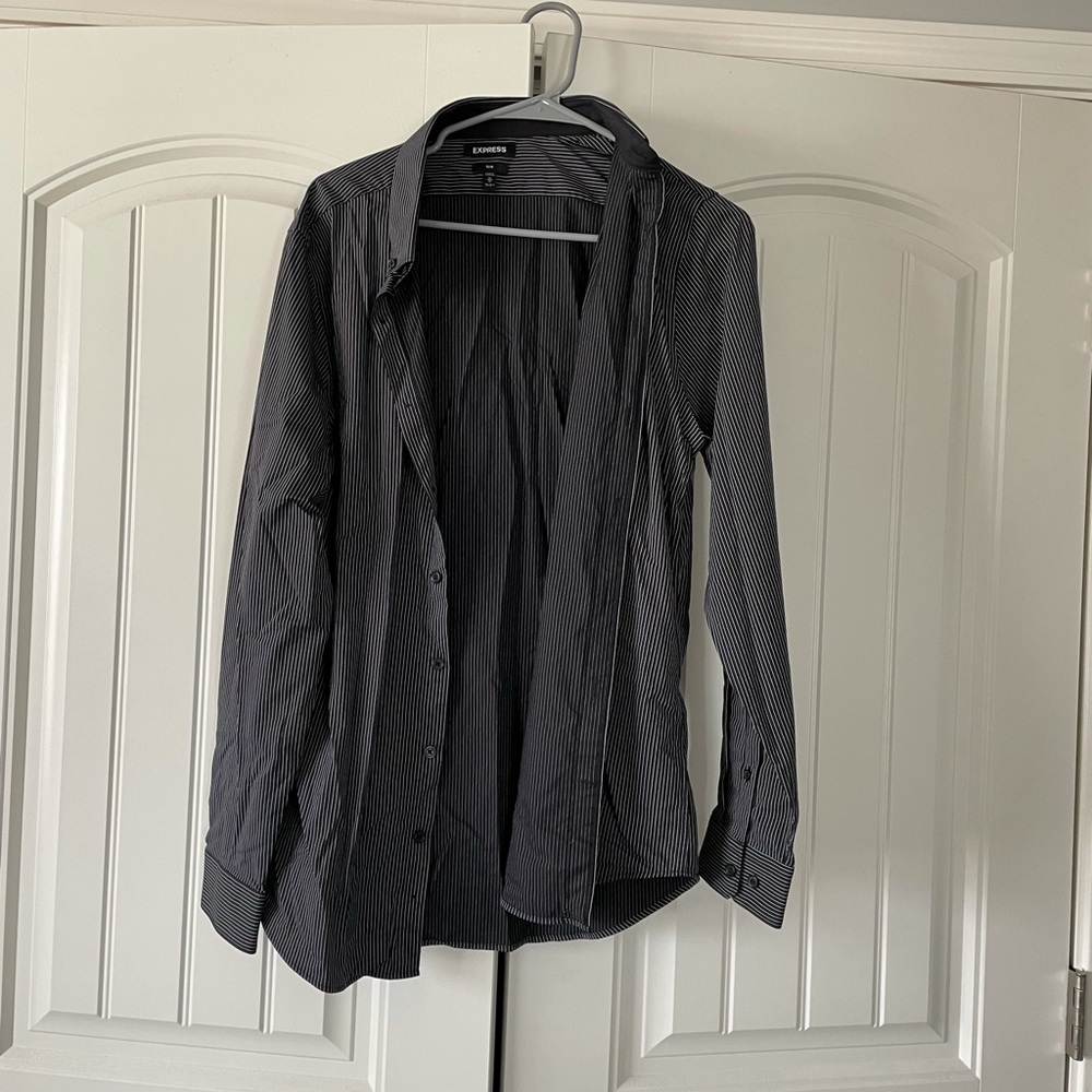 Express slim fit button down